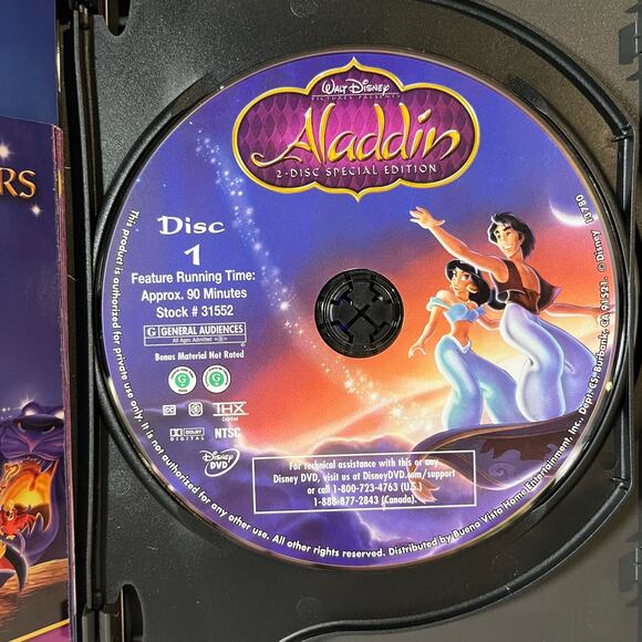 Disney Aladdin (2-Disc Platinum/Special Edition DVD with Slip Cover) - Picture 8 of 9